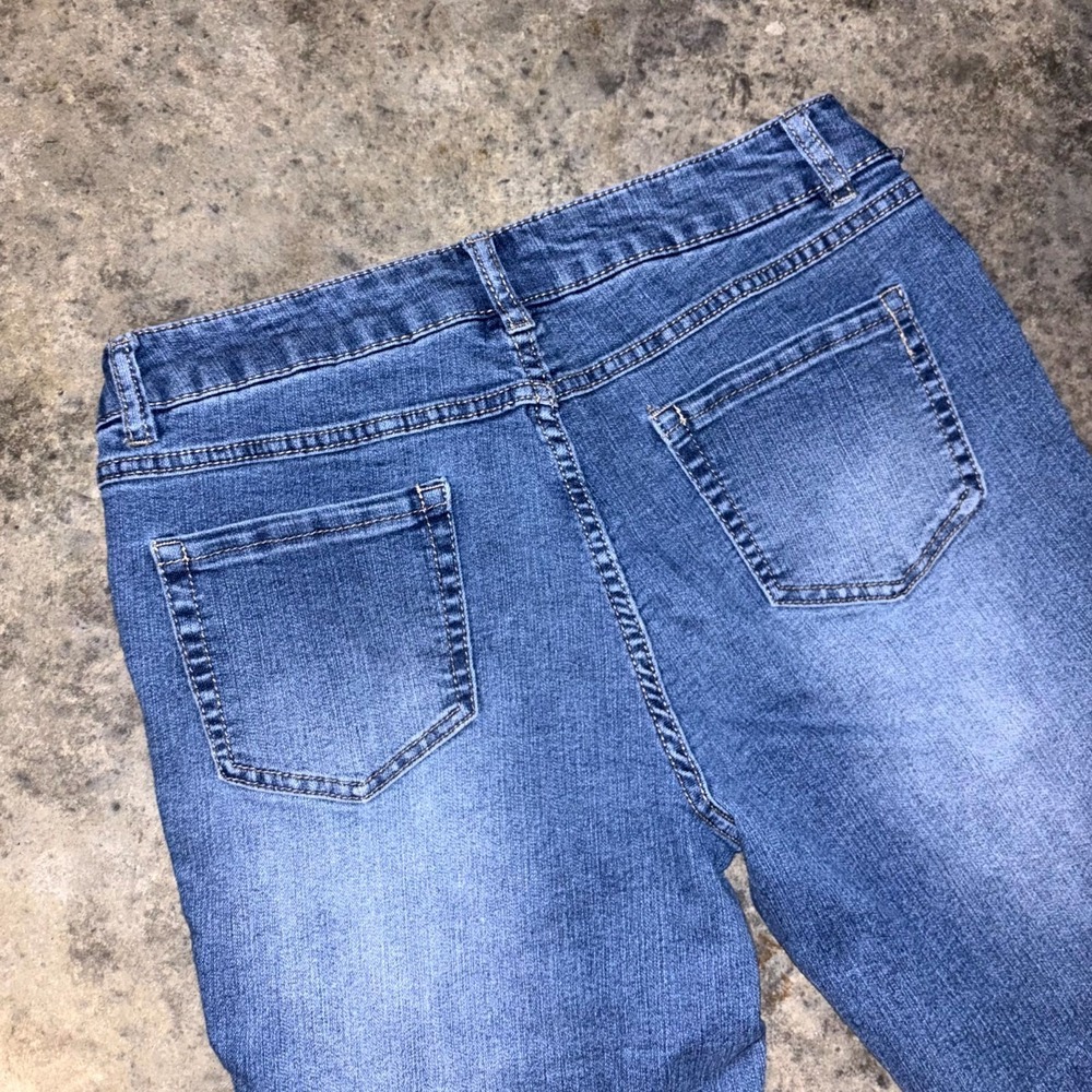 D. Jeans Skinny Womens 8 Blue Denim Stretch Mid Rise Medium Wash Slim Fit Casual